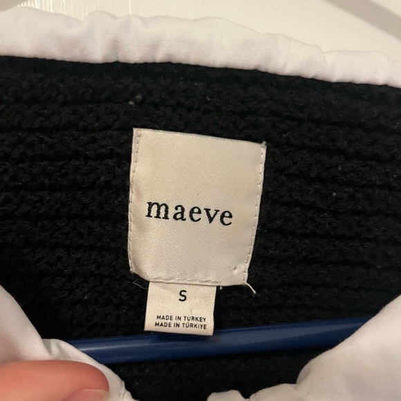 Maeve Peter Pan Collar Twofer Sweater Top - Picture 5 of 6